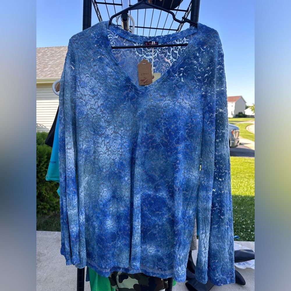 Lacy tie-dye style shirt